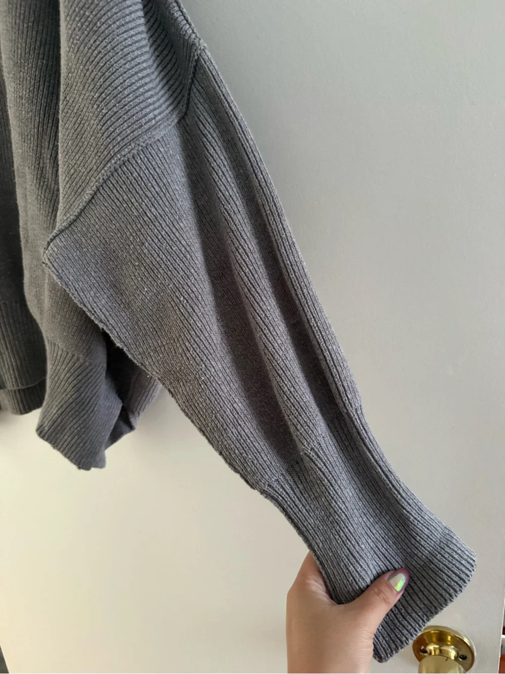 Free People Easy Street Tunic Sweater Grey